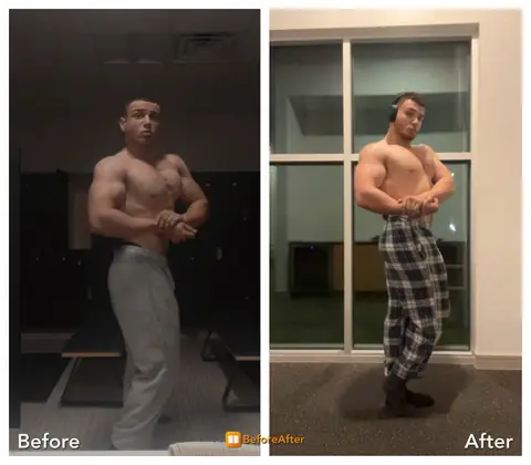 Andrew, before and after, third angle.